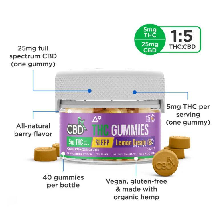 THC Gummies - Lemon Dream Melatonin - 1000mg