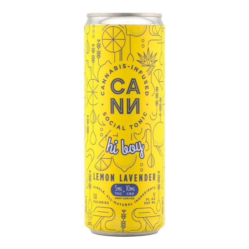 Cann Delta 9 / CBD Infused Seltzer - 12oz - Lemon Lavender Flavor | Consumables | 420 Science