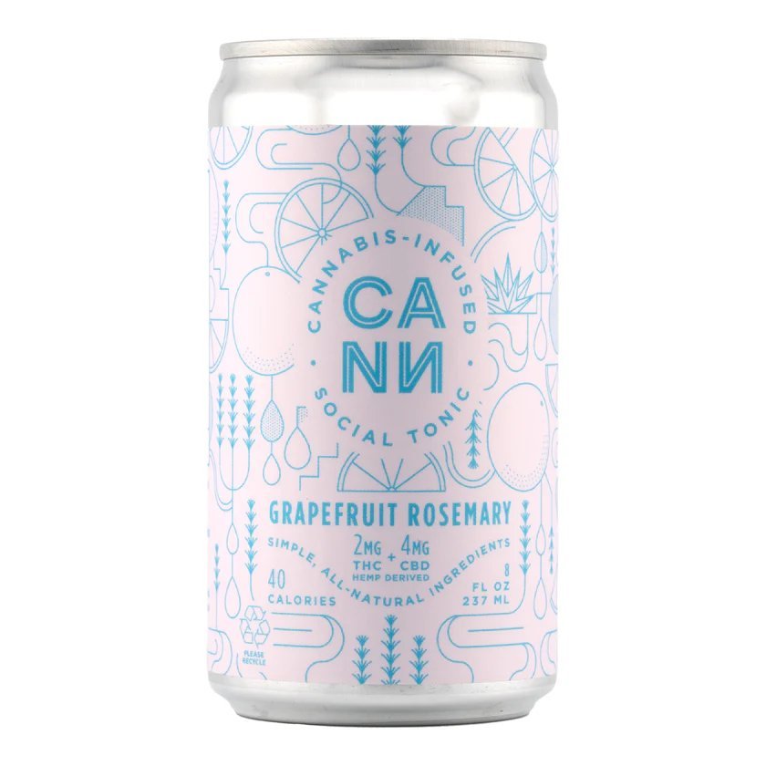 Cann Delta 9 / CBD Infused Seltzer - 8oz - Grapefruit Rosemary Flavor | Consumables | 420 Science