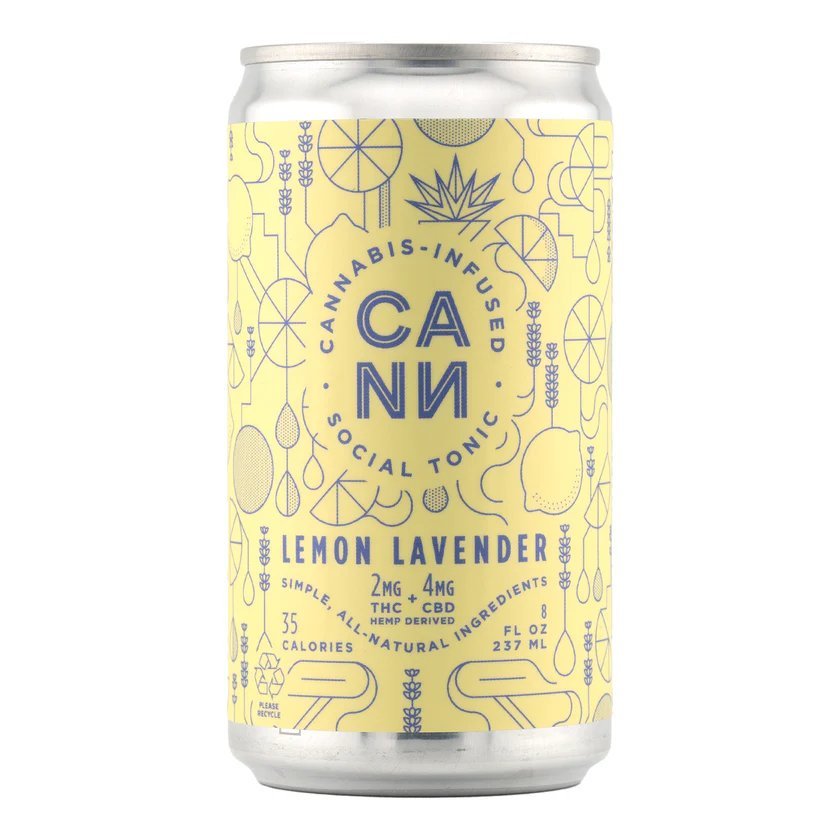 Cann Delta 9 / CBD Infused Seltzer - 8oz - Lemon Lavender Flavor | Consumables | 420 Science