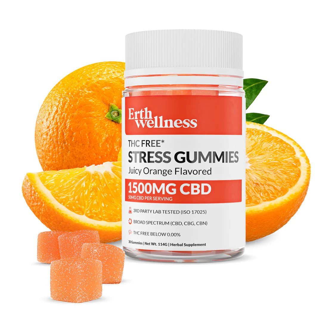 Erth Wellness STRESS THC Free - Orange - 1500mg | Third Party Brands | 420 Science