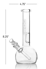 GRAV 8in Round Bottom Water Pipe w/ Fixed Downstem - Clear | Bongs | 420 Science