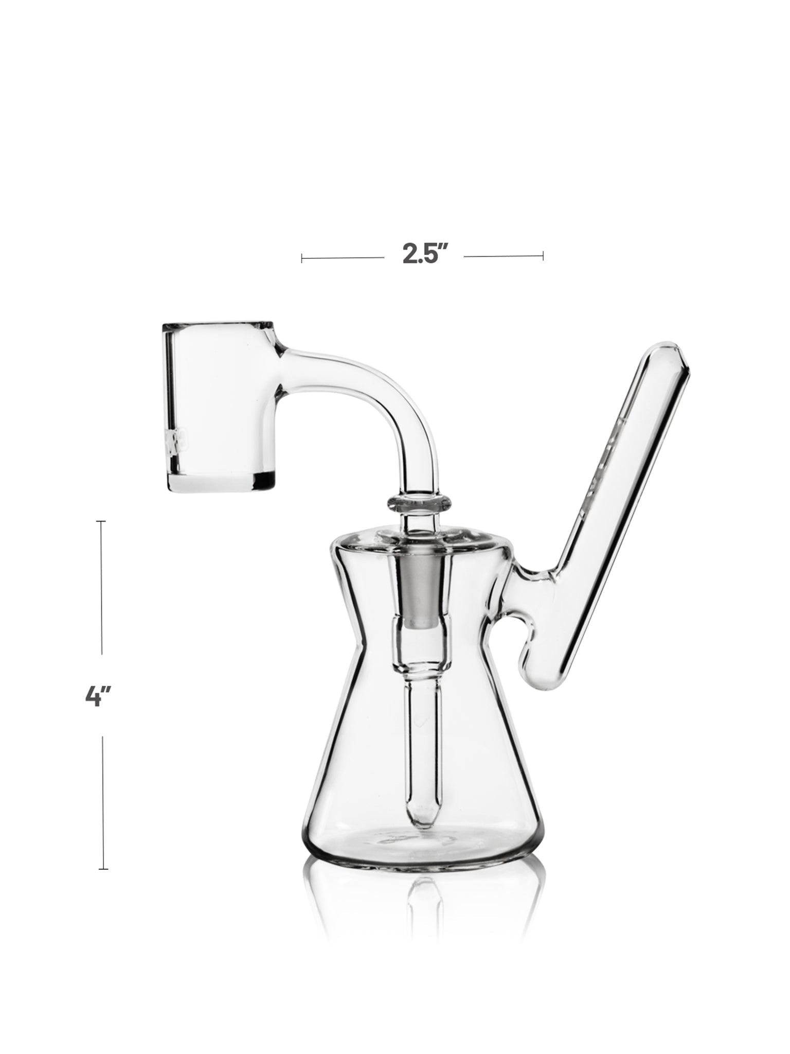 GRAV® Hourglass Pocket Bubbler Rig - Clear | Water Pipes | 420 Science