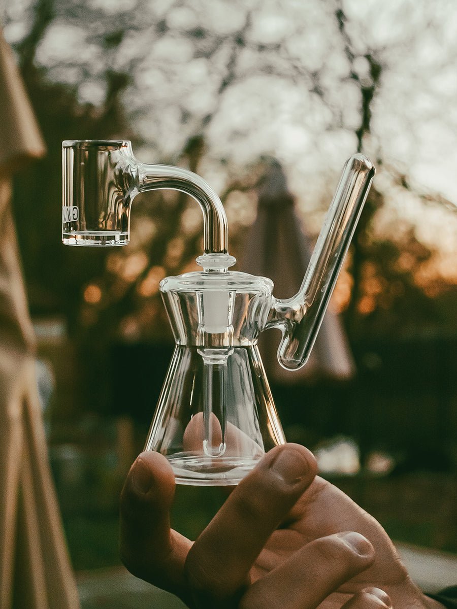 GRAV® Hourglass Pocket Bubbler Rig - Clear | Water Pipes | 420 Science