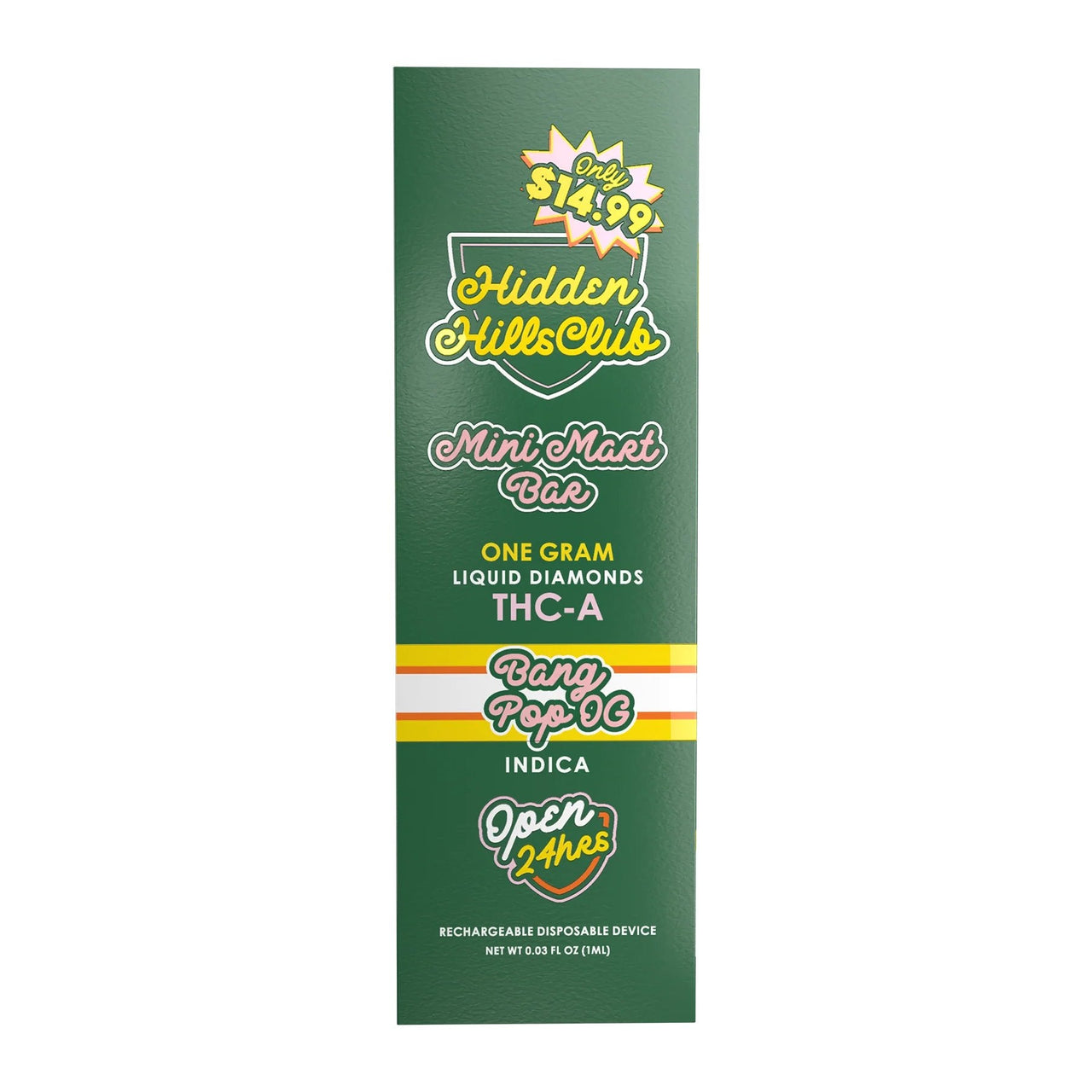 Hidden Hills Mini Mart Bar - Bang Pop OG Indica Disposable Vape | Consumables | 420 Science