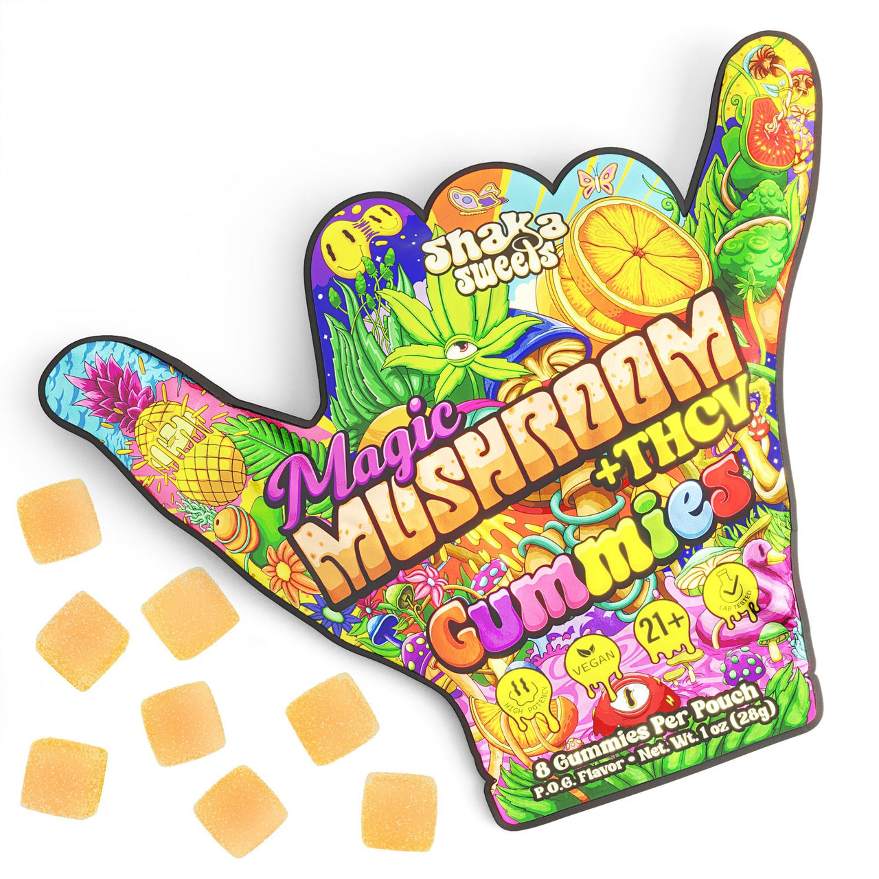 Shaka Sweets Magic Mushroom + THCV - P.O.G. Flavor | Third Party Brands | 420 Science