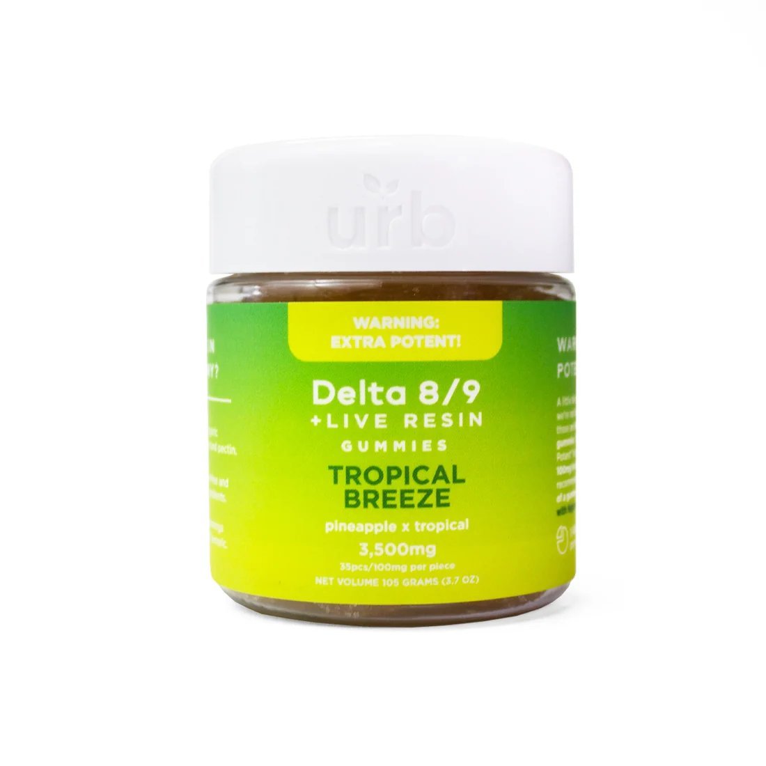 Urb Delta 8 / Delta 9 Gummies - 35ct - 100mg - Tropical Breeze Flavor | Consumables | 420 Science