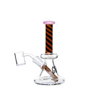 Green Bear 6in Striped Bell w/Fixed Downstem - Cosmetic Flaw | Dab Rigs | 420 Science