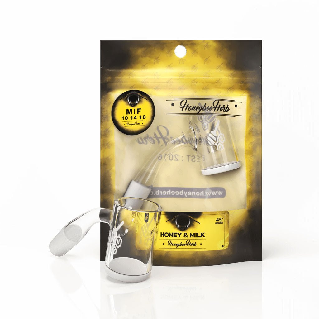 Honeybee Herb Yellow Line Honey & Milk Quartz Banger | Parts | 420 Science